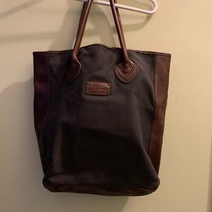 🚨 SOLD 🚨 L.L. Bean Leather & Gray Shoulder Bag